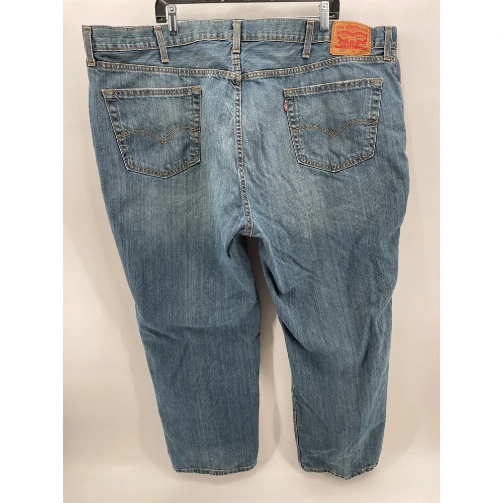 Levi's 559 Relaxed Straight Jeans Mens‎ 50x28* Blue Medium Wash Denim A0302-8